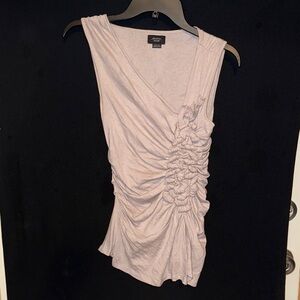 Deletta Light Labender Ruched Tank Top